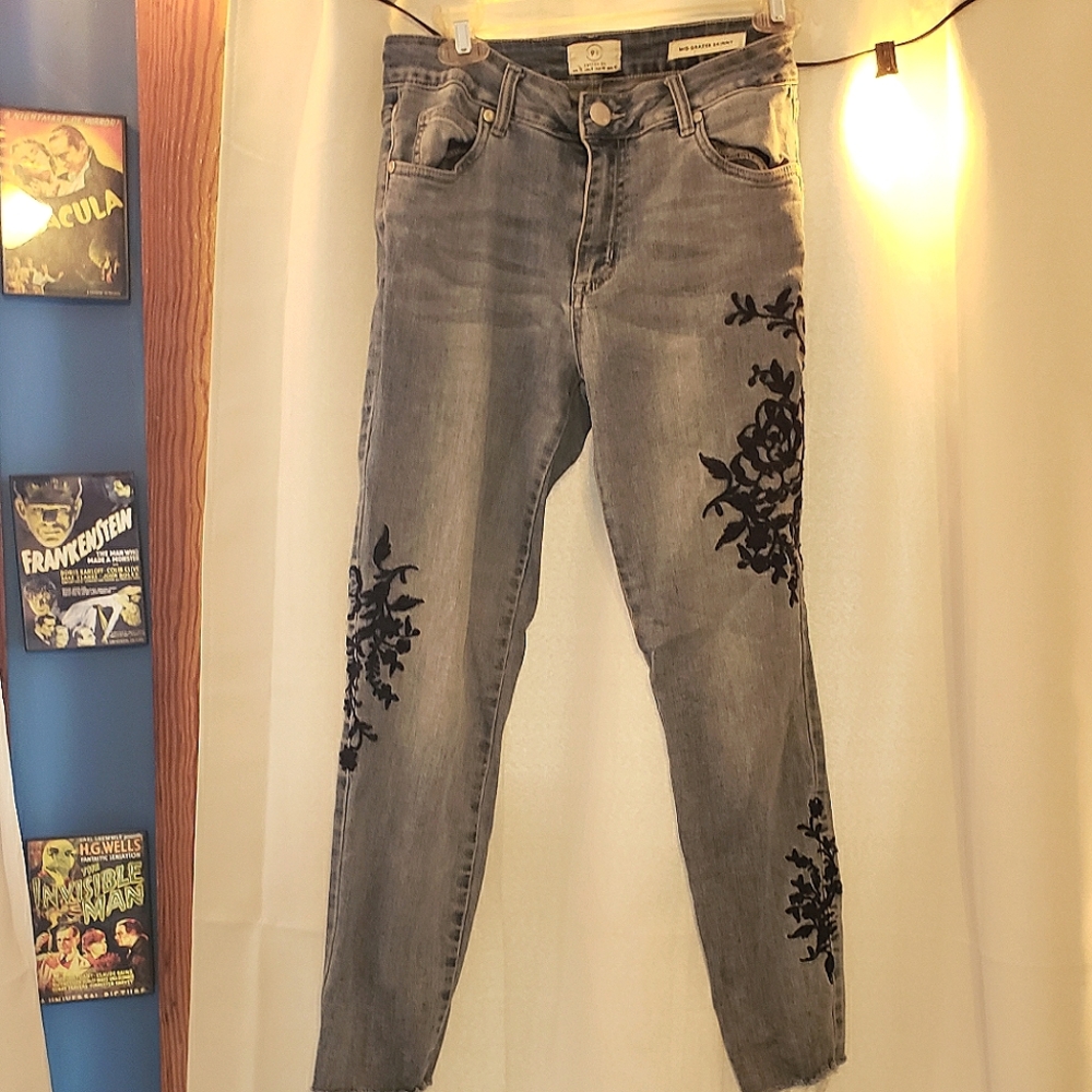 Cotton On Jeans with Floral Stitch